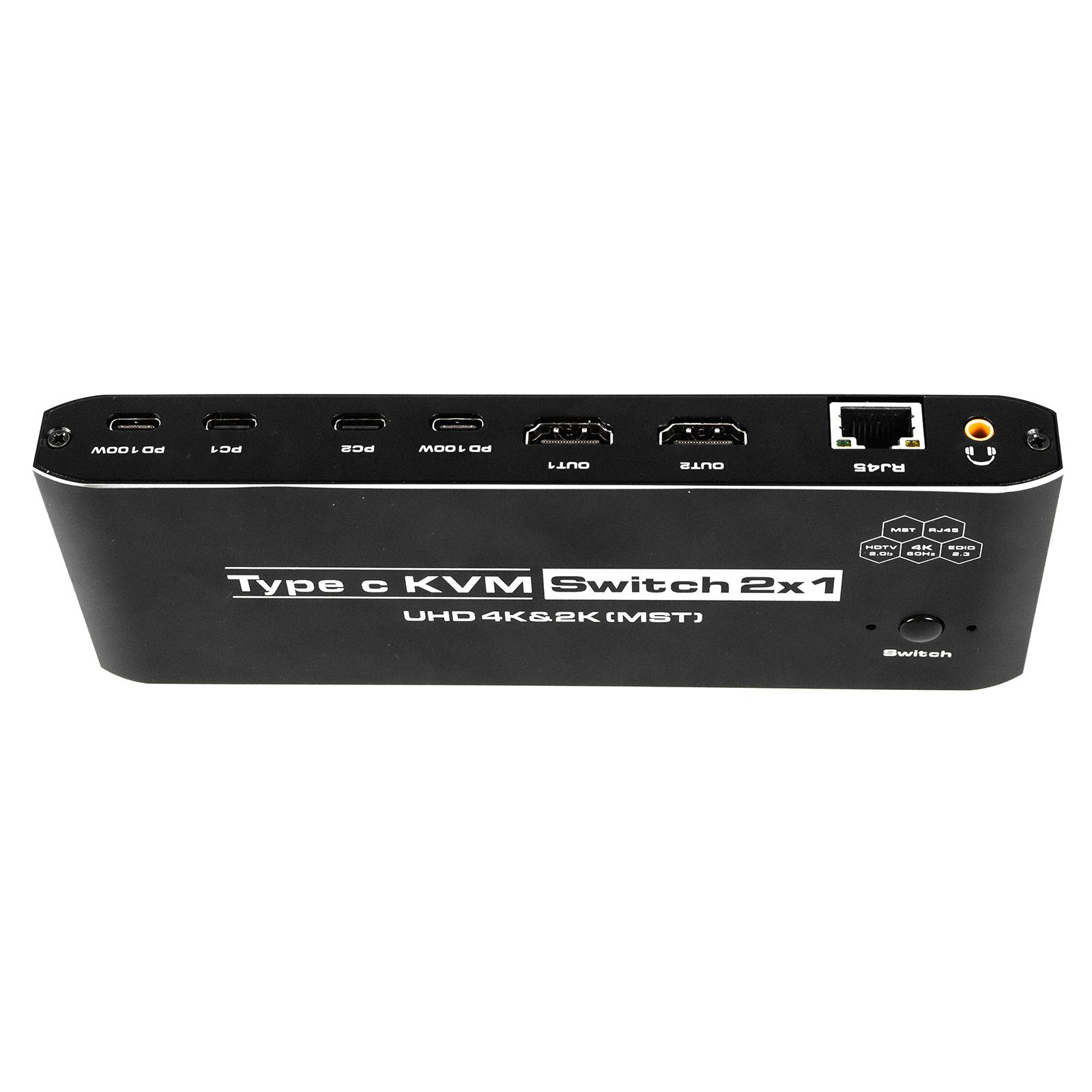 

K9 For Mac USB C KVM Switch 2 In 1 Out HDMI Video Dual Display 2 Screen Expansion Adapter As Shown A