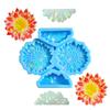 Holographic Resin Keychain Mold Flower Epoxy Resin Casting Mold for DIY Crafts Jewelry Making Phone Holder Silicone Mold