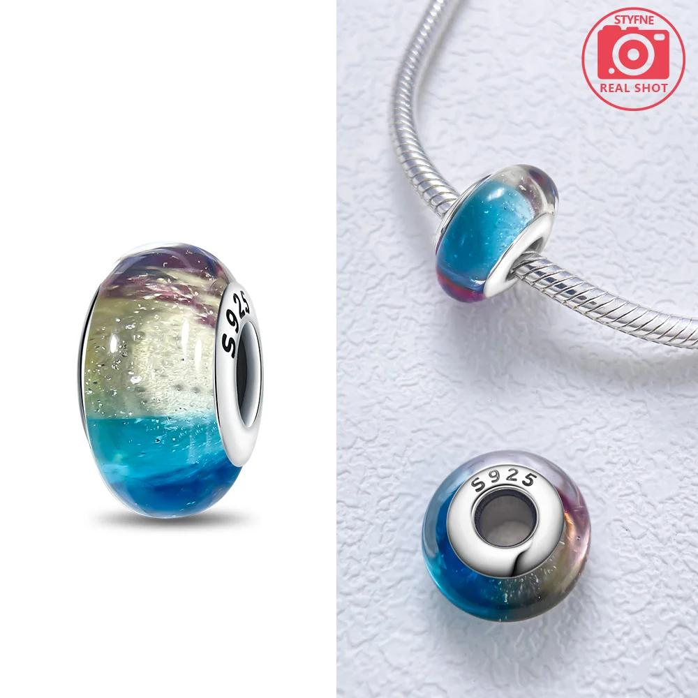 Authentic copper Bracelets Women Diy Gift Murano Jewellery Accessories Charm Bead Charms Bead Charms Flower Blue Star Shape Green Turtle Glass Bead Ch