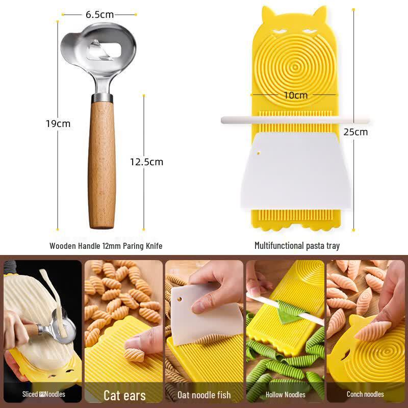 Qiwei Stainless Steel Noodle Shaver with Wooden Handle