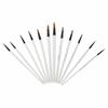 12PCS Nylon Hair Paint Brush Set Pearl White Painting Pen  Watercolor Pigment Application