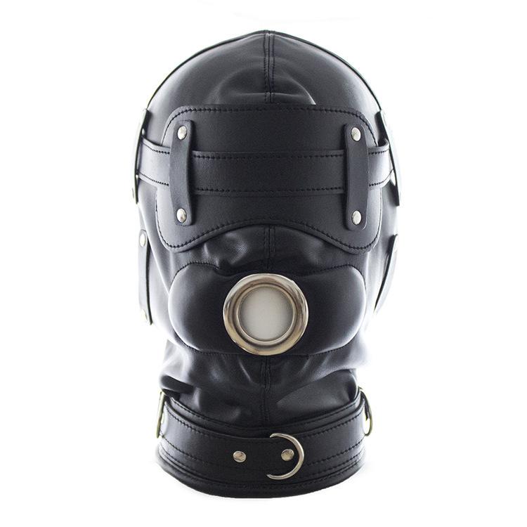 Detachable Eye Mask & Gag Full Head Cover for Men/Women - SM Erotic Toy for Couple's Flirting and Slave Training