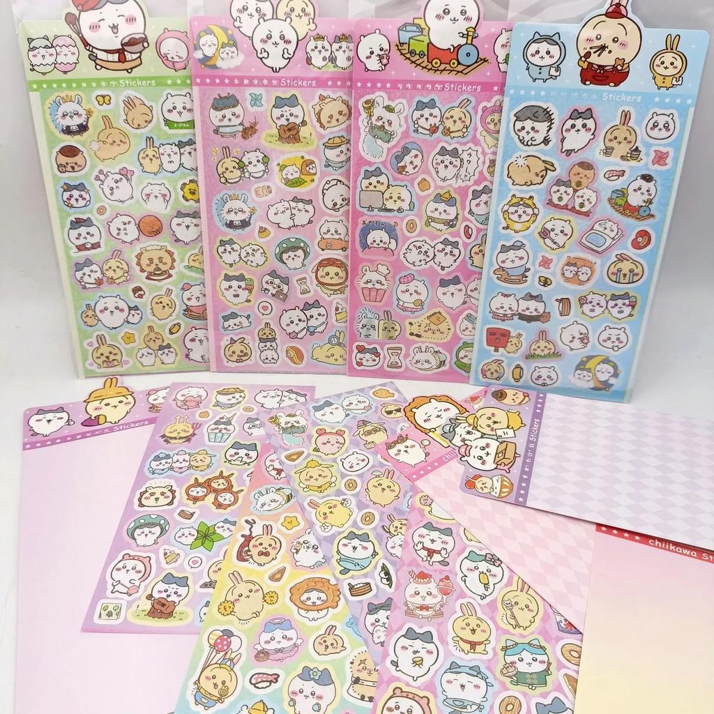 20Sheets Mix Kawaii Chiikawa Anime Stickers Cute Hand Acount Suitcase Phone Case Laptop Stickers Kids Toys Gifts