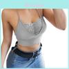 Elegant Womens Sexy Spaghetti Strap Cross Back Lace Crop Top For Clubwear
