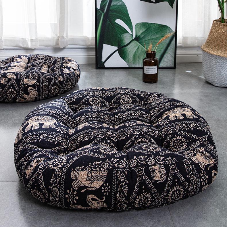 Colorful Bohemian-Style Cotton Linen Floor Cushion: Ethnic Meditation Seat Tatami Mat for B&B