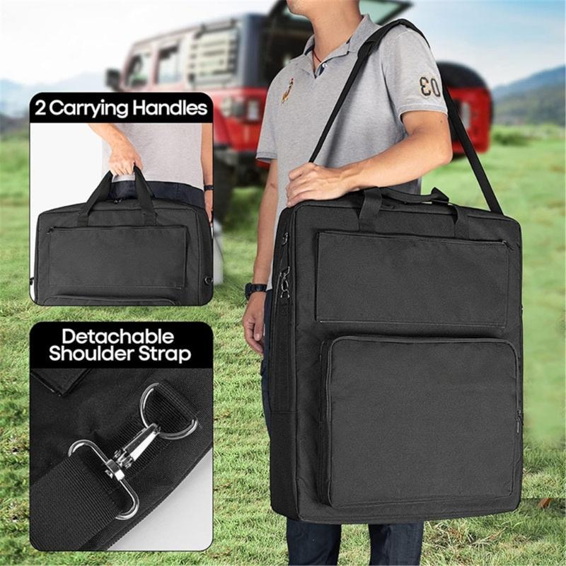 Solar Panel Storage Case Bag Accommodates for SOLIX PS100 PS200 With Convenient Pockets And Handles Organized Transport