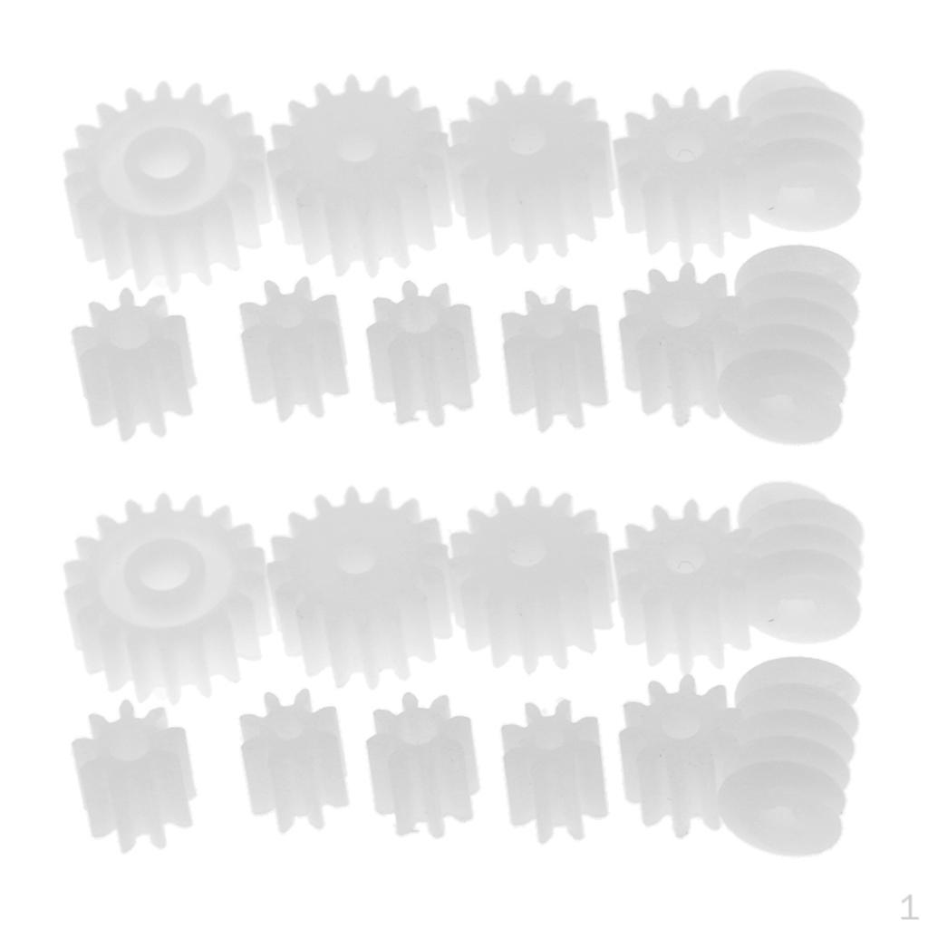 22x Plastic Assorted Gears Worm Kits Diy Buliding Robot RC Car