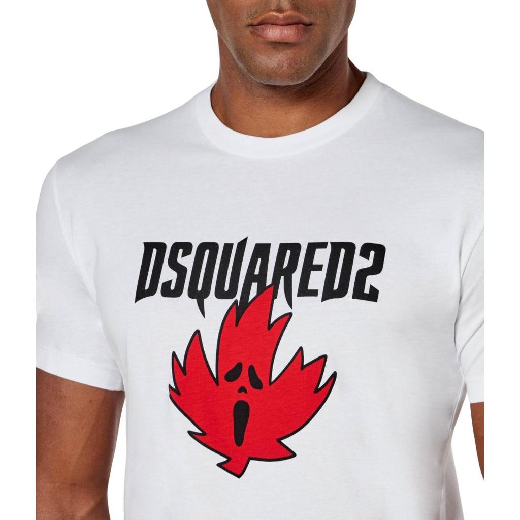 DSquared2 Mens Ghost Maple Leaf Cool Fit T-Shirt