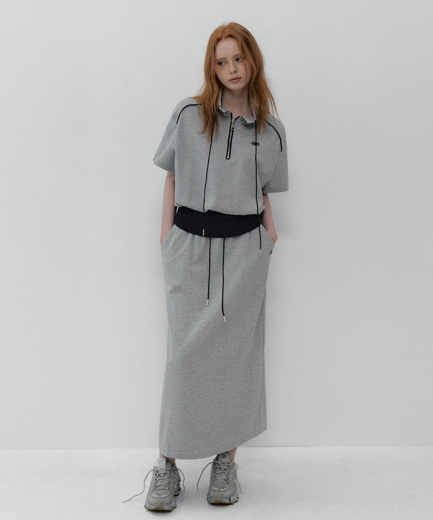 Teuwi Mentor Cutout Banding Long Skirt