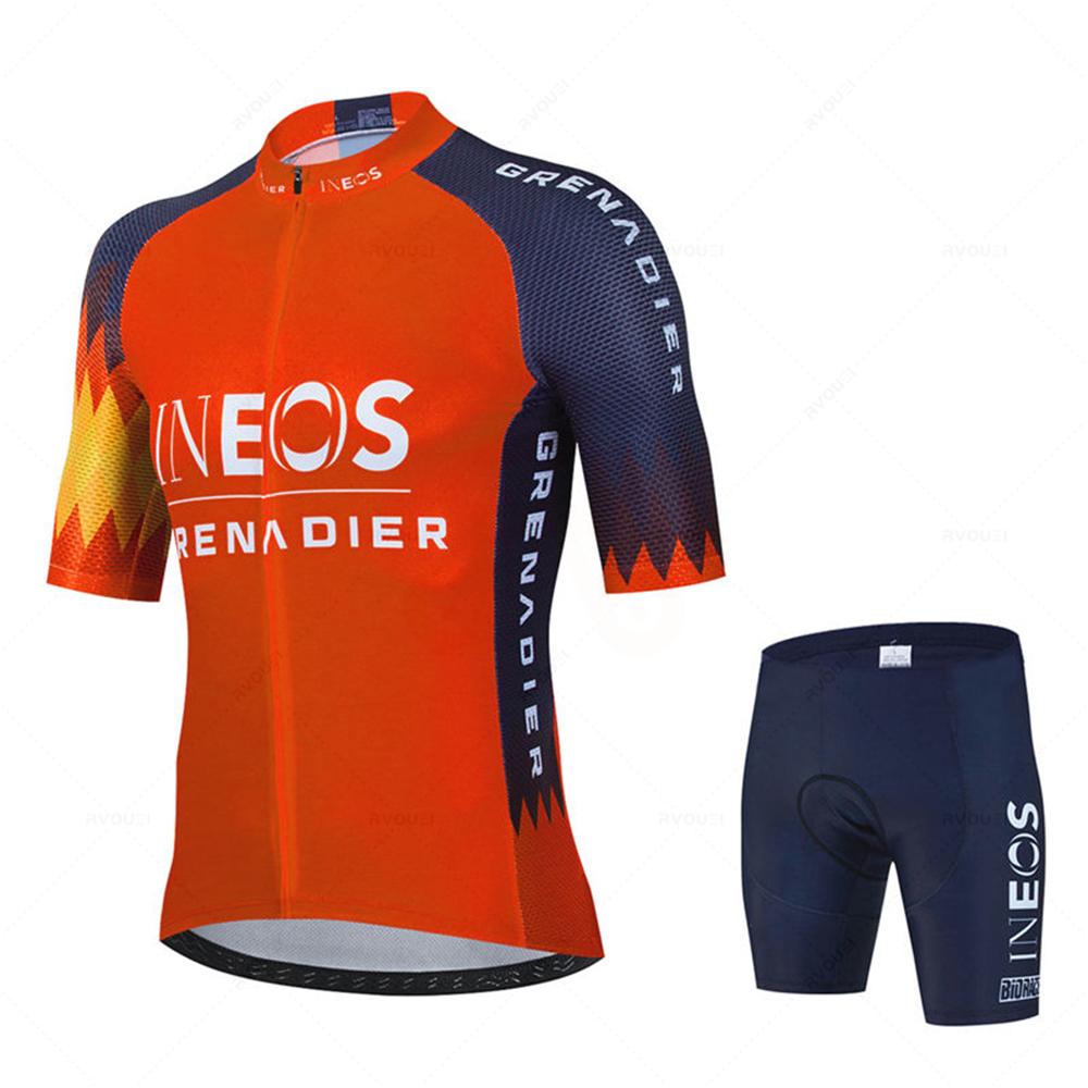 2026 Summer Men Short Sleeve Cycling Jersey SetBicicleta Clothing MTB Maillot Ropa Ciclismo Sportswear Blue Bicycle Suit