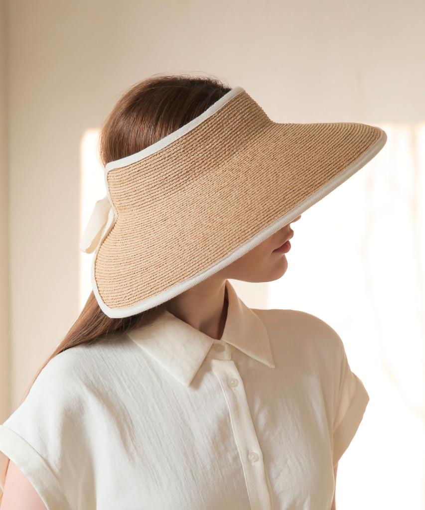 Sseongeulleideu Raffia Hat Mare Sun Visor Women'S Uv Protection Summer Hat Resort Hat