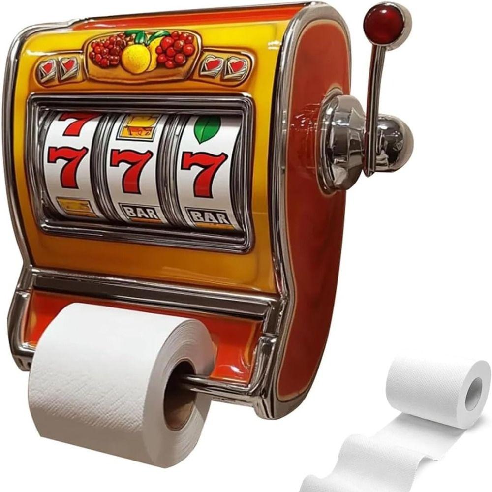 Portarotolo da Toilette a Slot Machine da Parete Divertente Portarotolo da Toilette a Slot Machine