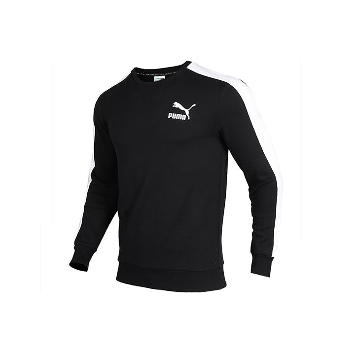 Puma Iconic T7 Crew Fleece Sweatshirt Мужская толстовка Черный 595913-01 L