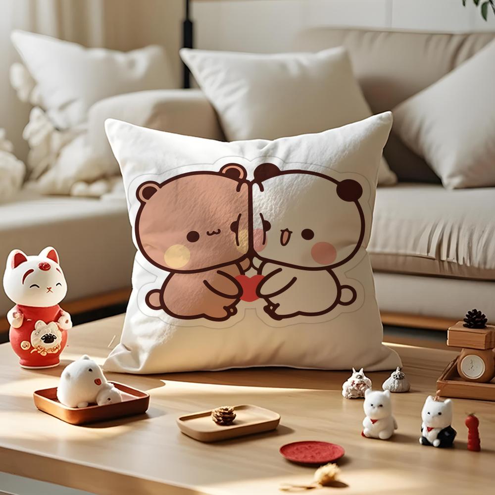 Подушка-чехол Bubu duda Mochi Персиковый Кот, шелковистый короткий плюш, с потайной молнией, пылезащитный чехол для диванной подушки, для домашнего декора 30x30cm
