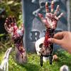 2Pcs Halloween Horror Props 2D Bloody Hand Stake For Outdoor Garden Yard Sign Decor Halloween Decoration Party Home Ornament