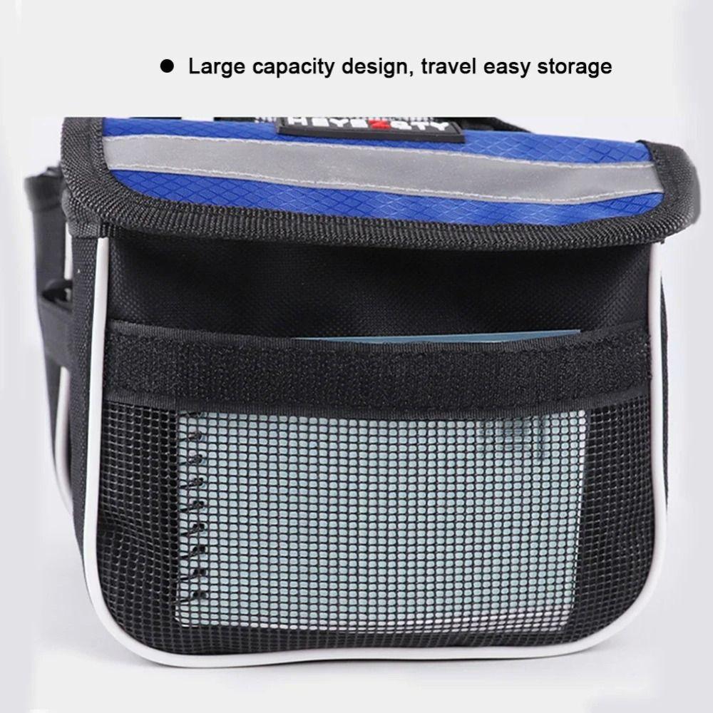 Large Capacity Bicycle Saddle Bag Waterproof Mountain Bike Crossbar Bag Cycling Accessories