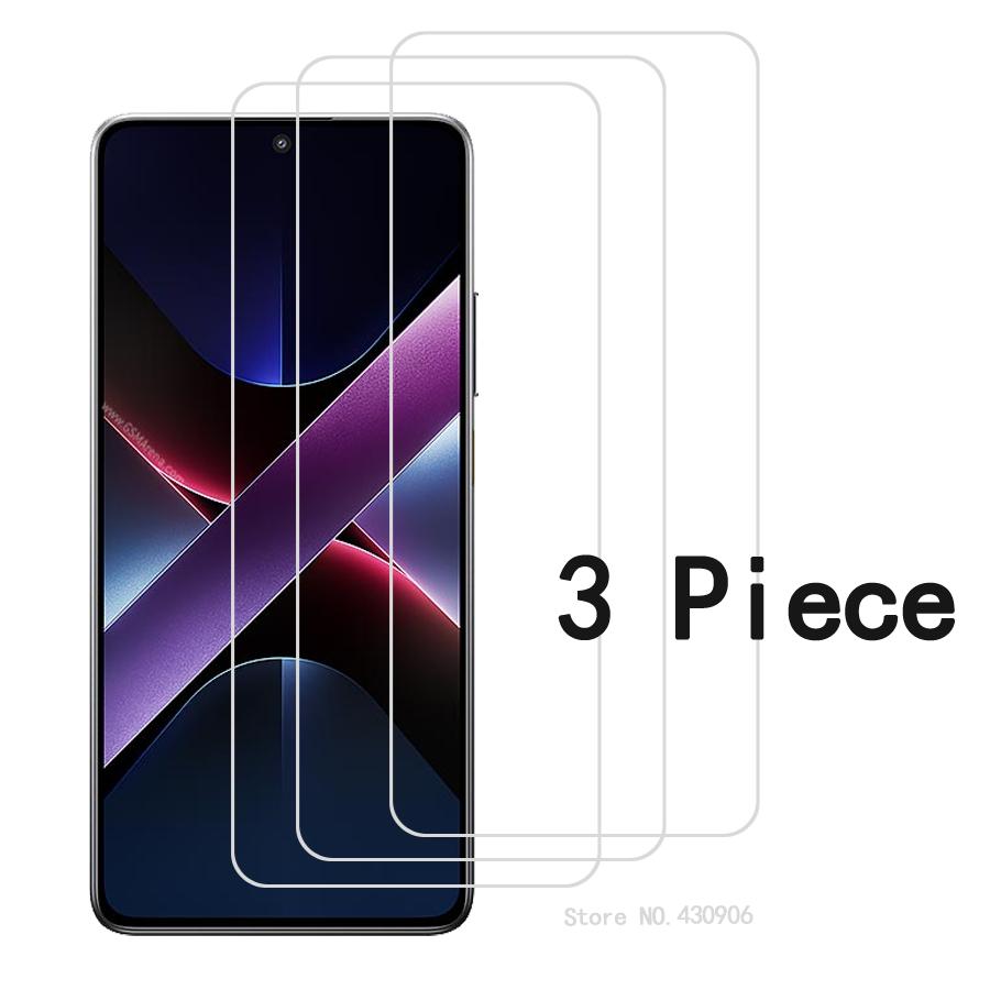 For Poco X7 Pro Screen Protector Screen Coverage High Quality Transparent Tempered Glass Film 2.5D edge 9H Hard 3 Piece/lot
