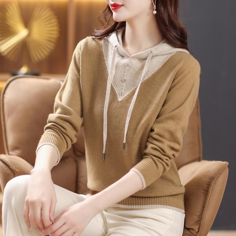 Women's Hooded Sweater Fashionable Casual Top