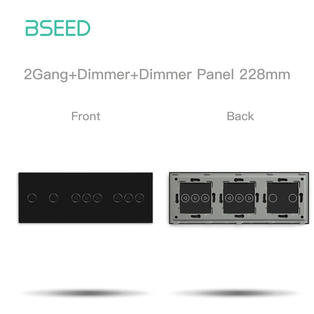 BSEED Wifi Smart Dimmer Switch 1/2/3Gang Touch Light Switches Function Part Tuya Smart Life Control Glass Panel DIY Free Combine