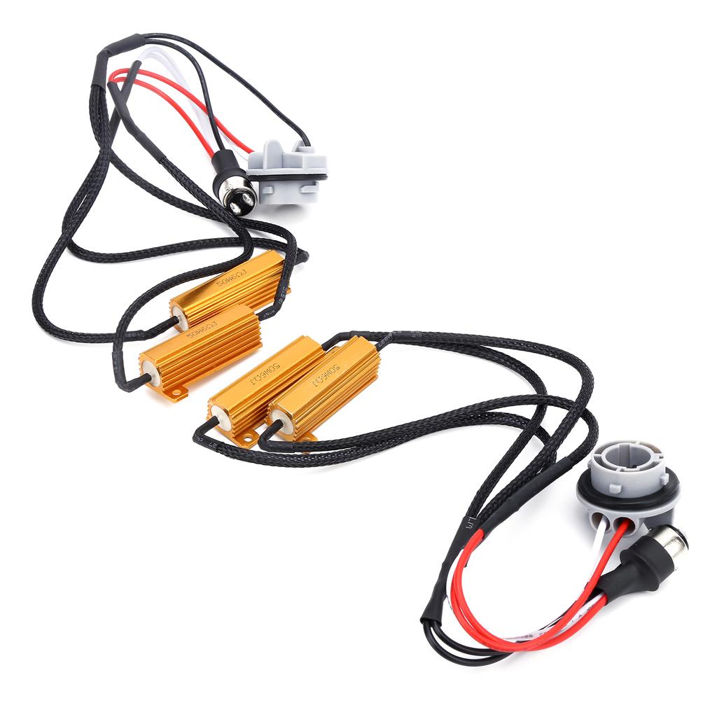 2pcs 1157 LED Decoder 50W Load Resistor Flash Error Free Canceller for Car Headlamp Fog Lamp DRL
