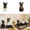 Cat Incense Burner Resin Holder for Farmhouse Meditation Living Room Black
