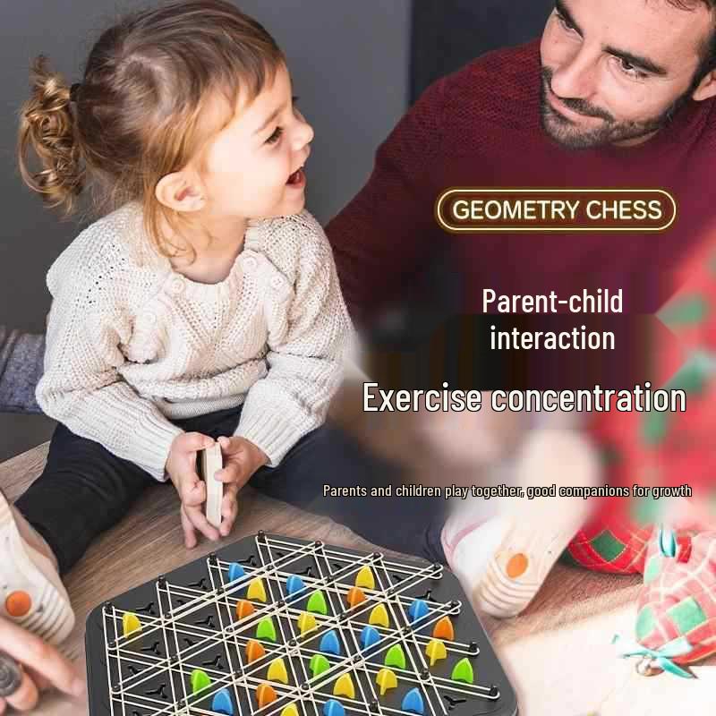 Geometric Chess Puzzle Triangle Game – Family Interaction & Mind Exercise Toy