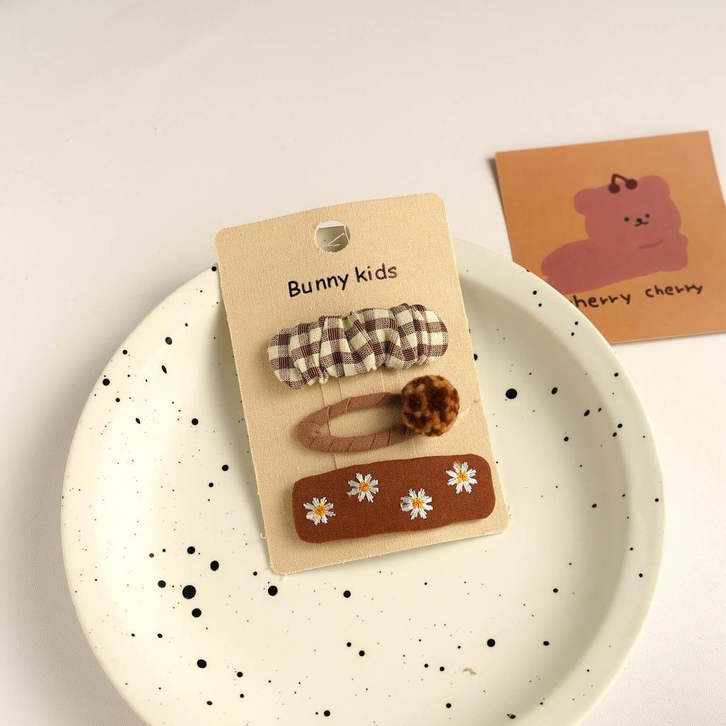 Korean Cartoon Flower Bear Bow Hairpin for Children