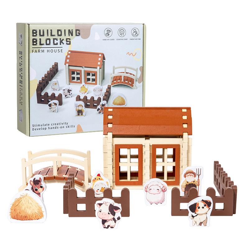 Cpc Ce Early Education Tenon And Mortise Structure Building Block Children'S Education Varied Building Splicing Stacking Wooden Toys