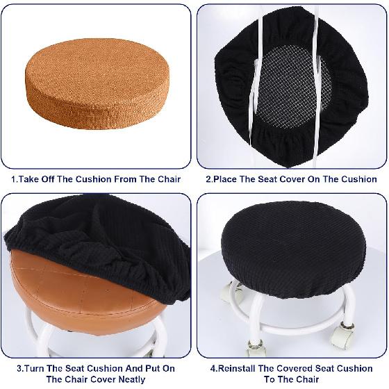 Stretch Jacquard Office Chair Cover, Stretch Office Chair Seat Cushion Covers, Removable Washable Computer Chair-Covers, Universal Gaming-Chair Seat
