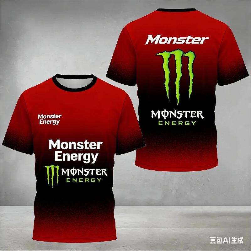 

Чоловіча спортивна футболка з коротким рукавом Monster Energy, з 3D-принтом, швидковисихаюча, для велоспорту TOP XS