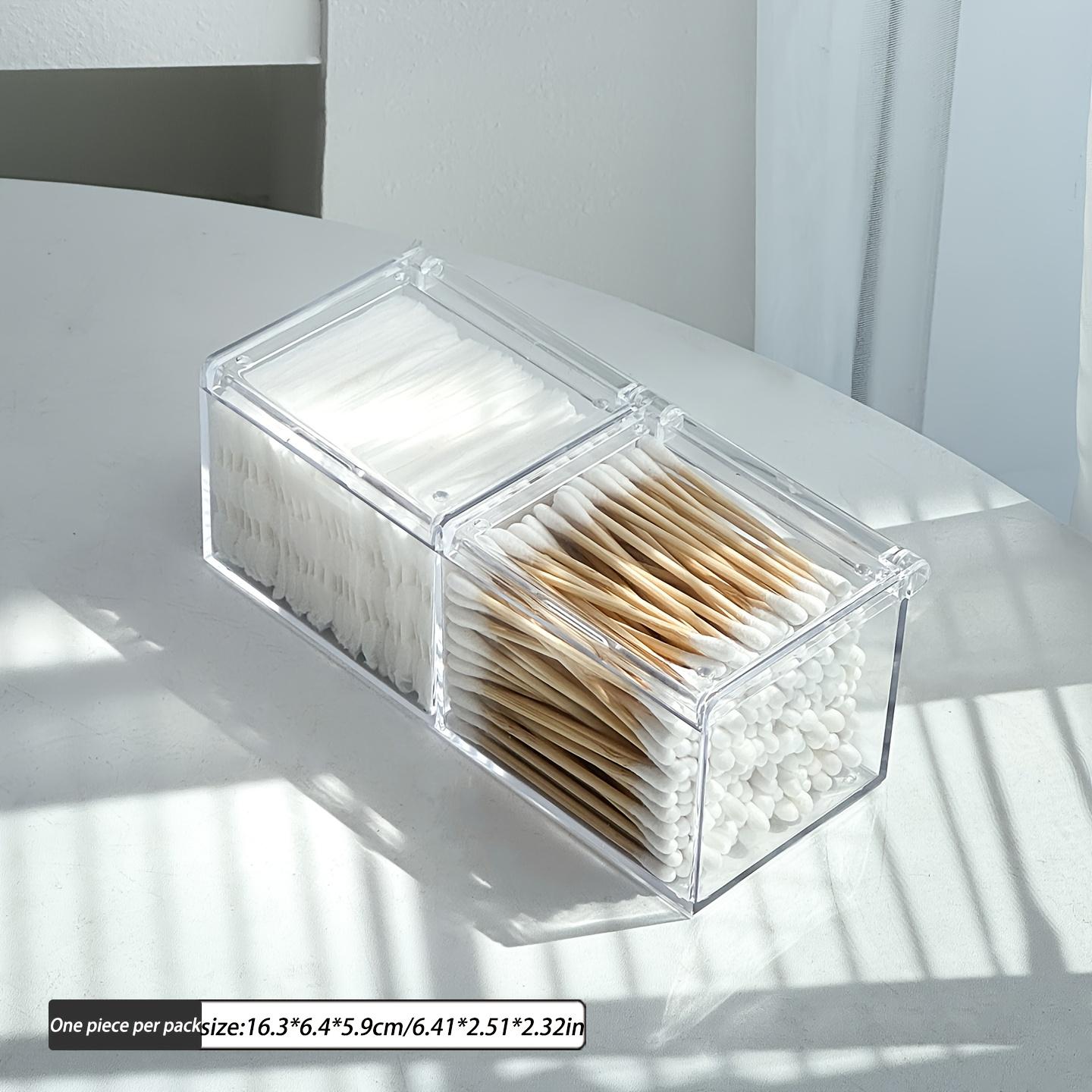 

1 Cosmetic Storage Box, Swab Storage Box, Acrylic Swab Case, Makeup Pad Organizer, Powder Puff and Beauty Sponge Storage Box Cotton Pad Storage Box