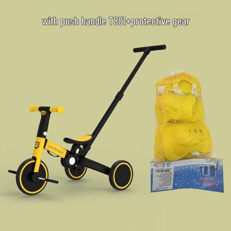 Трехколесный велосипед-коляска Uonibaby для малышей и складной беговел для возраста 1-3 года