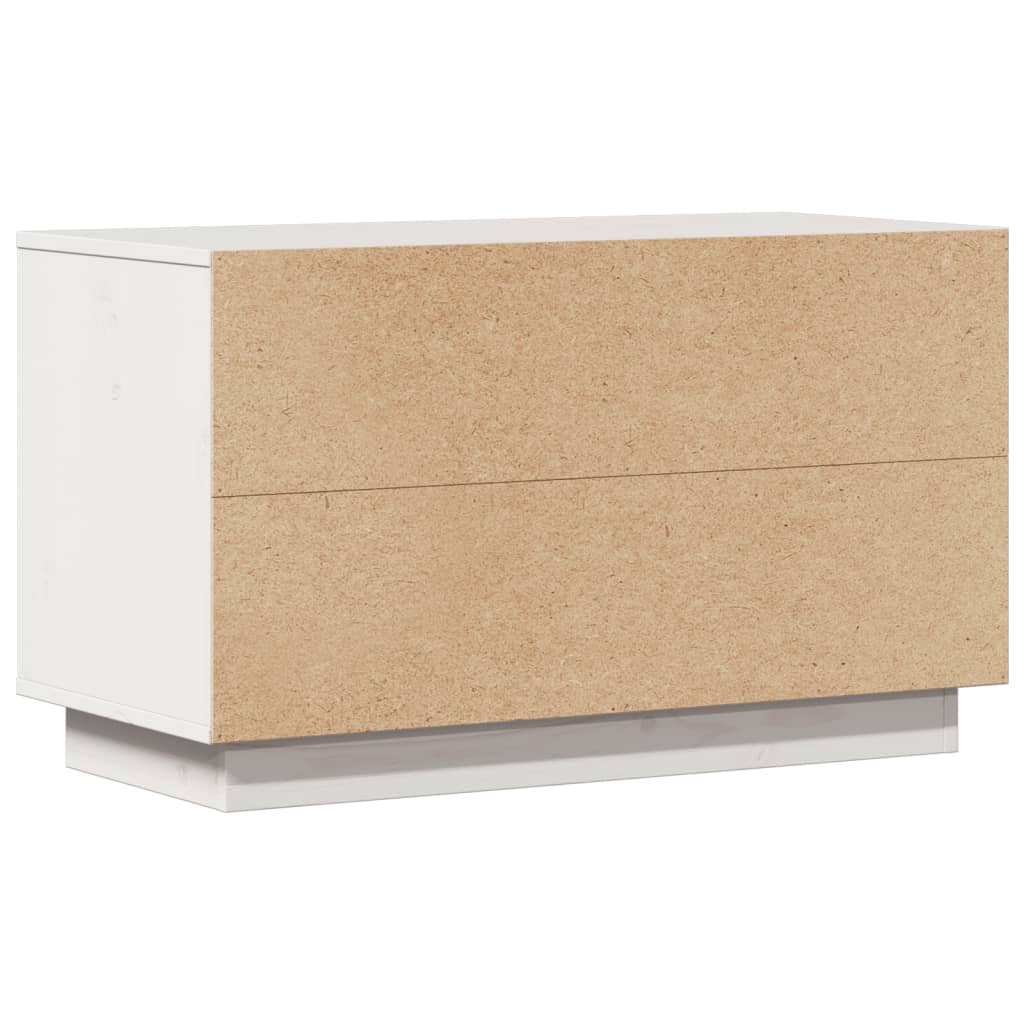 Vidaxl TV Cabinet, White, 74X35X44 Cm, Solid Pine Wood