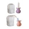 Antihaft-Silikon 3D Kerzenständerform Dekorative Hydroponische Vase Kerzenbasisform Handgemachte Gips Kerzenhalterform