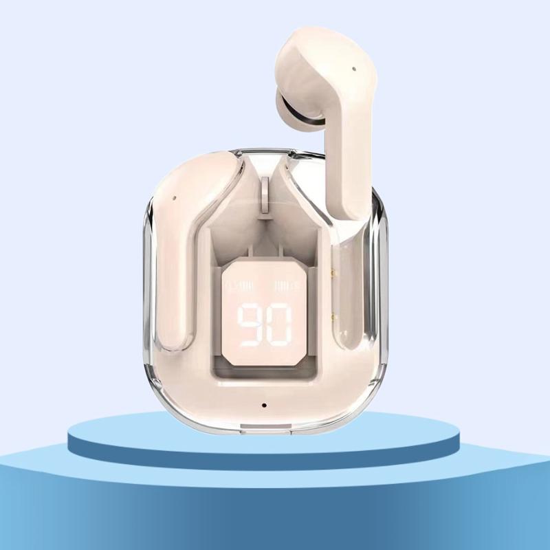 

Оригинальные беспроводные наушники T2 Bluetooth, прозрачные наушники HIFI, светодиодный дисплей, стереозвук, наушники для Xiaomi розовый