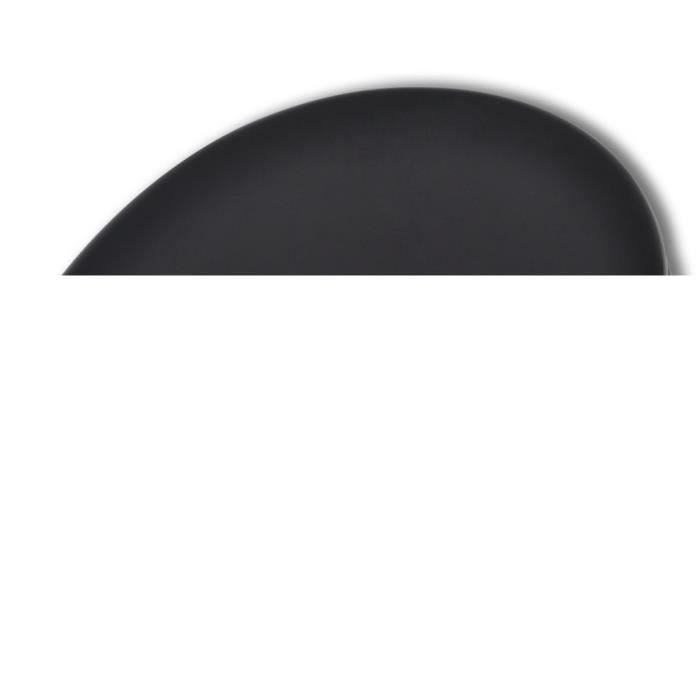 VidaXL Siège de toilette avec Couvercle MDF Design simple Noir