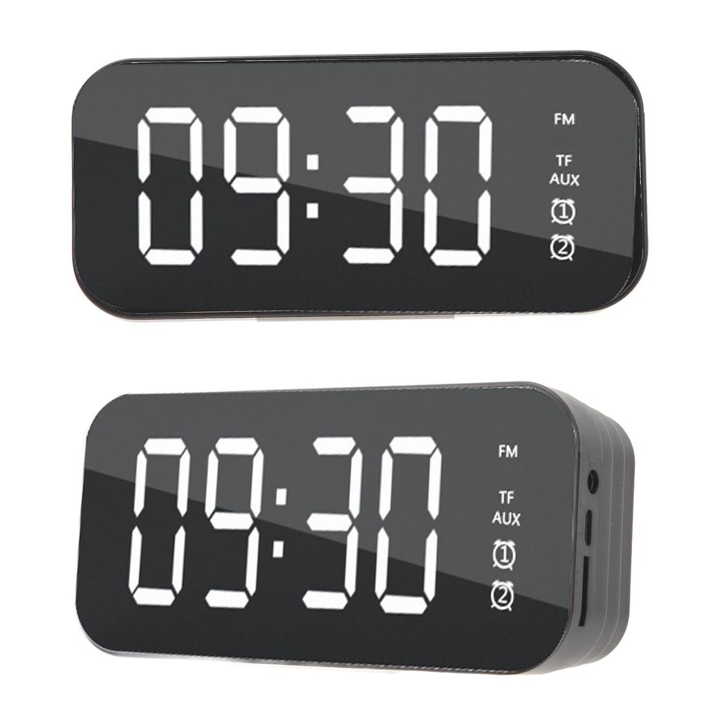 Mirror Surface Alarm Clock Bluetooth Speaker Digital Wireless Alarm Clock Bluetooth Speaker for
