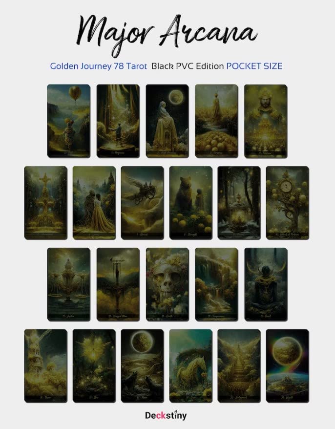 Kancharo Tarot Card Set Journey Includes a Basic Japanese Tarot Card Instruction Manual and Pouch 81-Card [Golden Pocket] (Authentic)