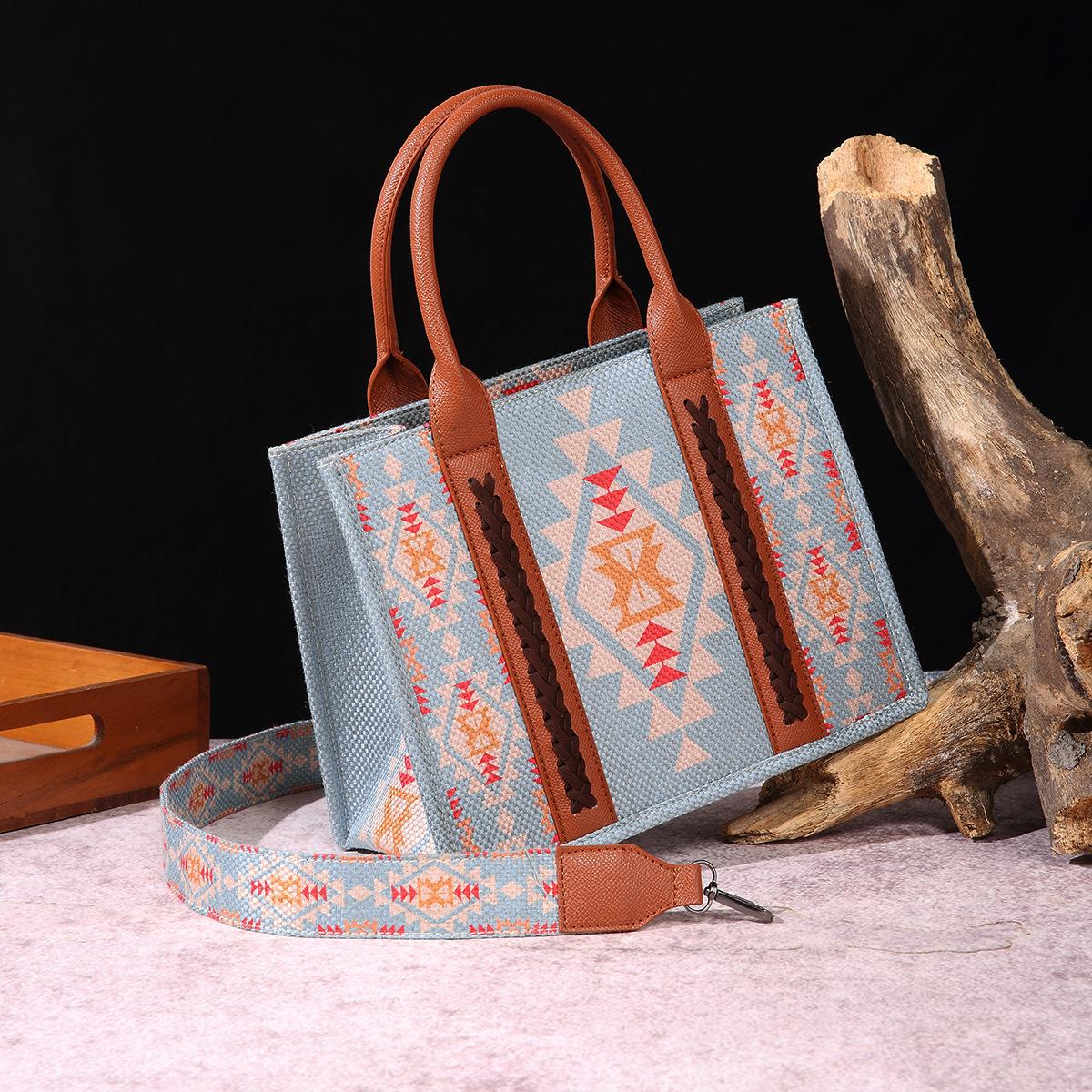 

Vintage Cotton and Linen Print Western Women s Shoulder Bohemian Portable Messenger Women s Bag