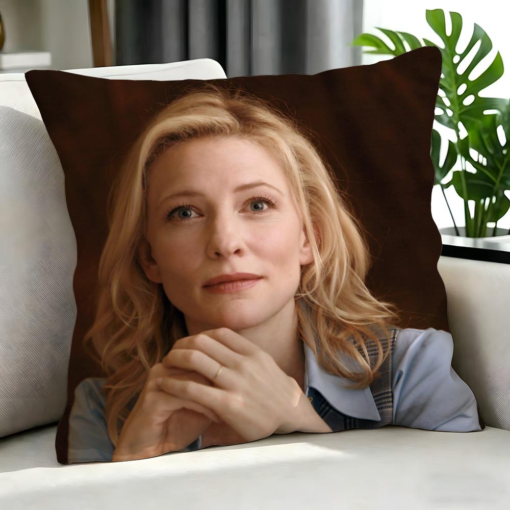 movie Cate Blanchett Cushion Cover Cushion Cover Set 4Pcs 50x50 45x45 40x40 Pillowcase Decorative Sofa Home Decor