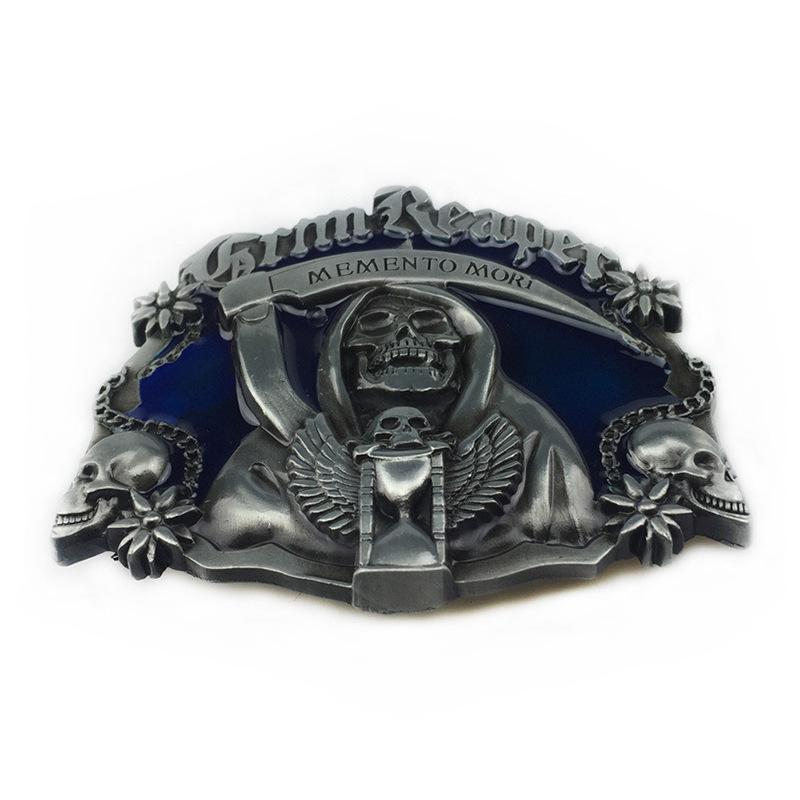 Men's Trendy Red Retro Skull Punk Belt Buckle