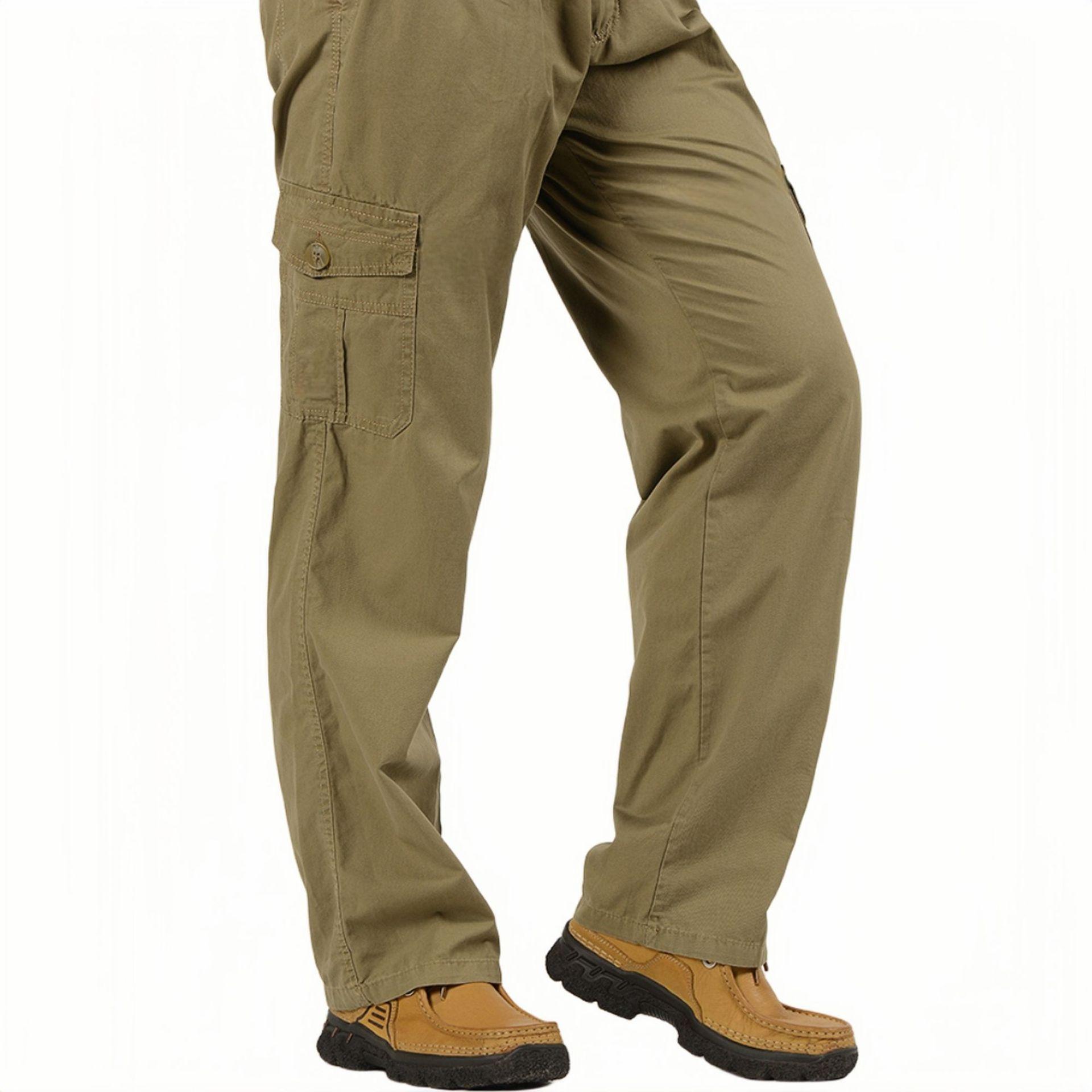 

Мужские повседневные хлопковые брюки весна-осень комбинезон свободные боевые мешковатые тактические брюки армейские военные брюки-карго большого размера 6XL 6XL темные хаки