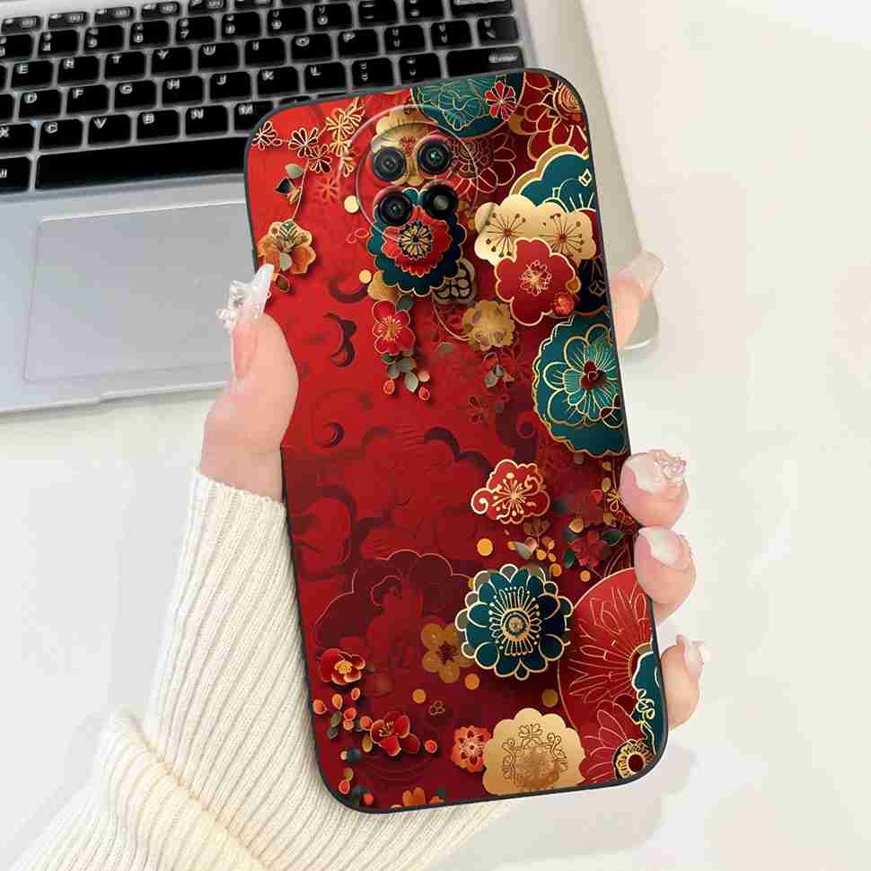 For Redmi Note 9 5G M2007J22C Case Cartoon Rabbit Soft Silicone Matte Cover For Xiaomi Redmi Note9 5G 6.53" Flower Shell Capa