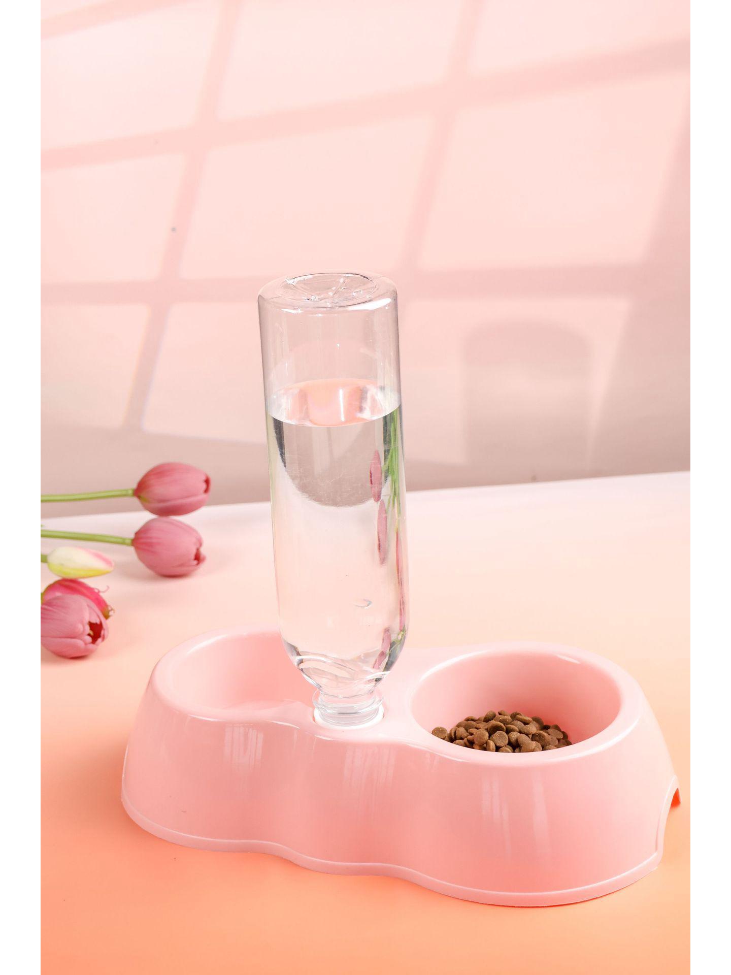 

Candy Color Automatic Pet Feeder: Dual Bowl with Anti-Tip Design for Cats and Dogs - Food & Water Storage