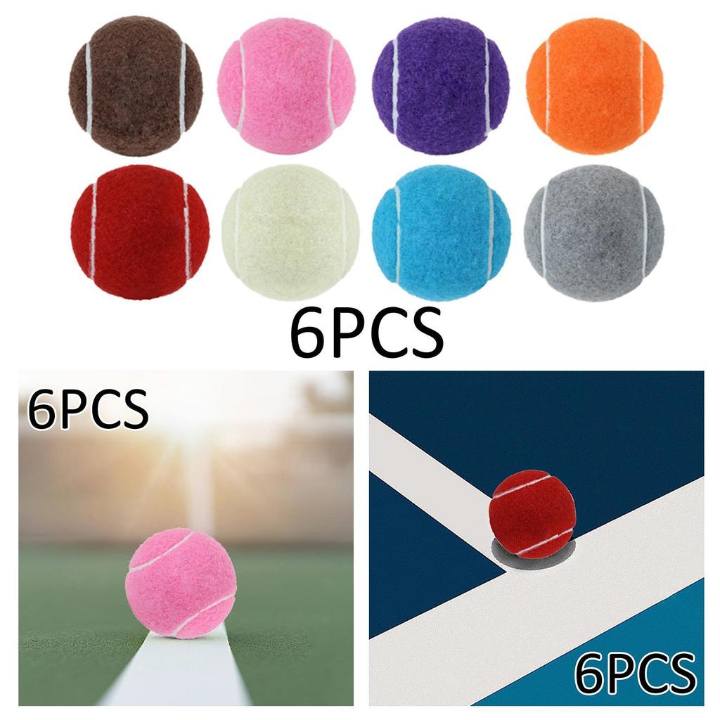 6Pcs Tennis Balls for Beginner Training for Racquet Sports Beginners Outdoor
