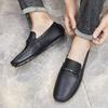 Fashion Genuine Leather Men's Shoes Simple Summer Man Loafers Wedding Dress Driving Moccasins Casual Footwear Ultra-light Slip on Shoes
