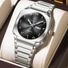 POEDAGAR Luxury Man Wristwatch Original Business Stainless Steel Quartz Watch Waterproof Date Men's Watches Week Clock Reloj
