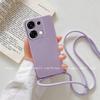 For POCO C85 4G Crossbody Necklace Strap Cord Lanyard Soft Case for Xiaomi POCO C 85 Camera Protect Silicone Bumper Cover Shell