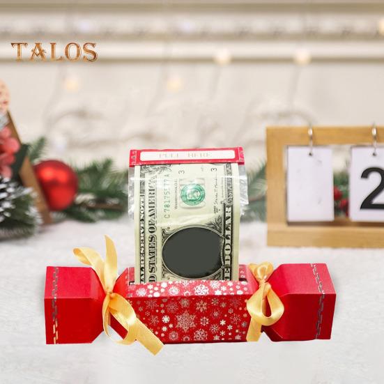 Christmas Surprise Money Pull Pouch Pull Out Money Gift Box DIY Rectangle Money Holder with Ribbon for Cash Gift