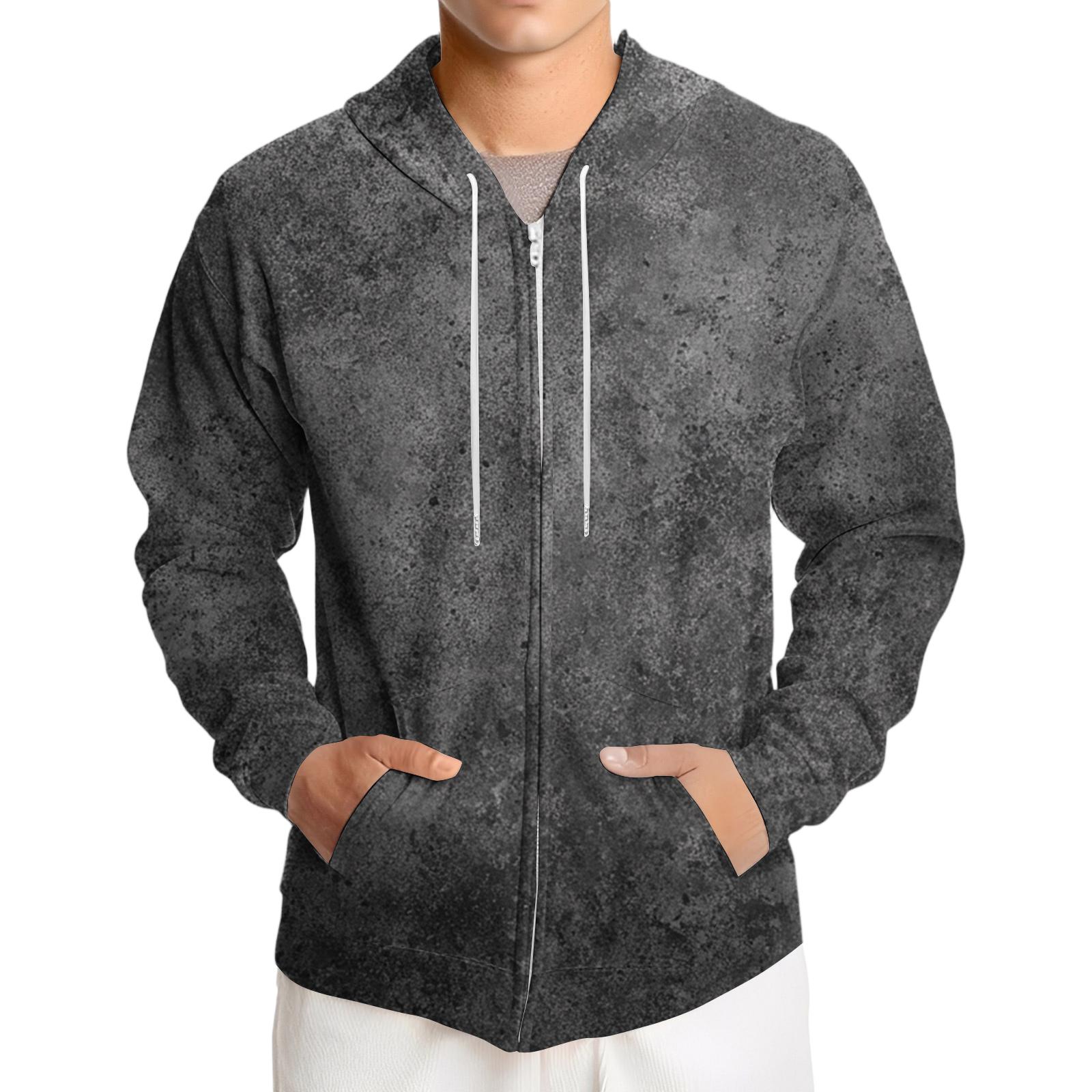 

Men s Loose-fitting Casual Hooded Drawstring Jacket XXXL